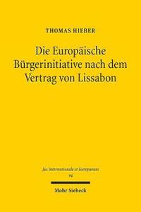bokomslag Die Europische Brgerinitiative nach dem Vertrag von Lissabon