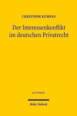 bokomslag Der Interessenkonflikt im Deutschen Privatrecht