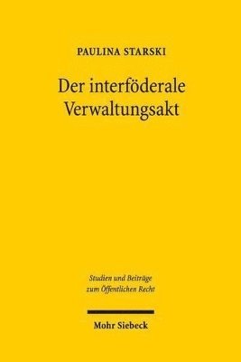 bokomslag Der interfderale Verwaltungsakt