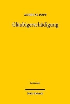 Andreas Popp - Gläubigerschädigung, Inbunden