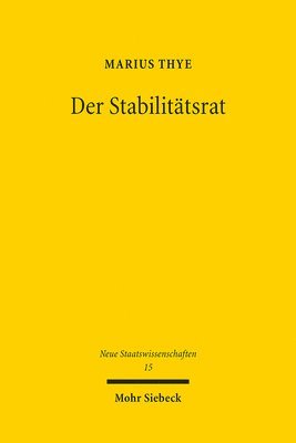 Marius Thye - Der Stabilitätsrat, Häftad