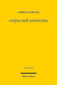 bokomslag corpus und universitas
