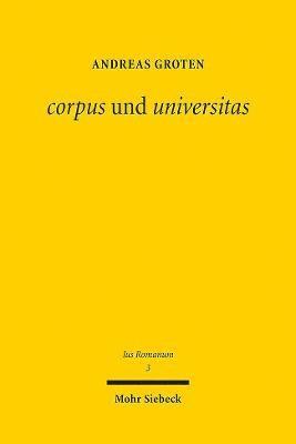 bokomslag corpus und universitas