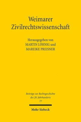 Weimarer Zivilrechtswissenschaft 1