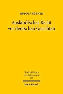 bokomslag Auslndisches Recht vor deutschen Gerichten