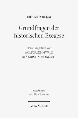 bokomslag Grundfragen der historischen Exegese