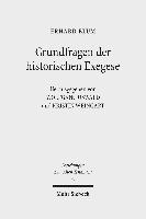 Grundfragen der historischen Exegese 1