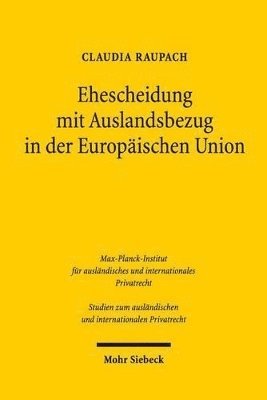 bokomslag Ehescheidung mit Auslandsbezug in der Europischen Union