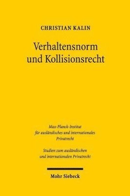 bokomslag Verhaltensnorm und Kollisionsrecht