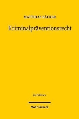 bokomslag Kriminalprventionsrecht