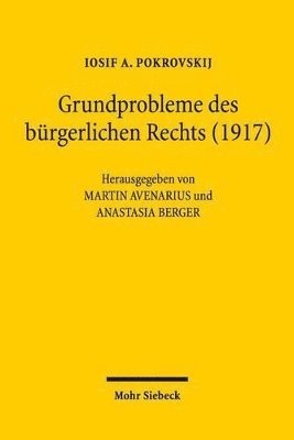 bokomslag Grundprobleme des brgerlichen Rechts (1917)