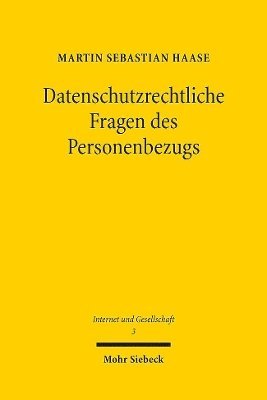 bokomslag Datenschutzrechtliche Fragen des Personenbezugs