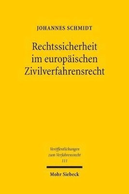 bokomslag Rechtssicherheit im europischen Zivilverfahrensrecht