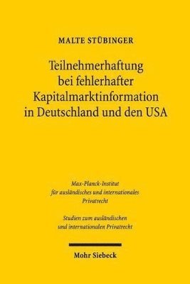 bokomslag Teilnehmerhaftung bei fehlerhafter Kapitalmarktinformation in Deutschland und den USA