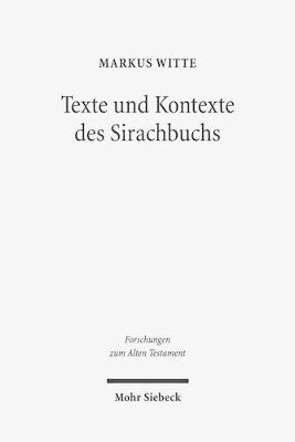 bokomslag Texte und Kontexte des Sirachbuchs