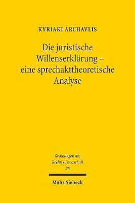 Die juristische Willenserklrung - eine sprechakttheoretische Analyse 1