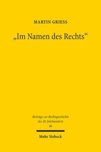 bokomslag "Im Namen des Rechts"