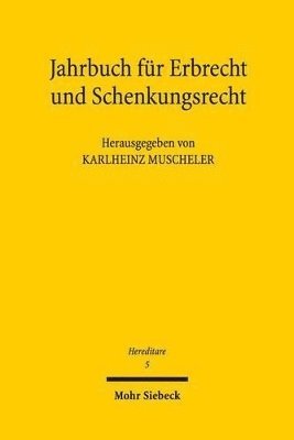 bokomslag Jahrbuch fr Erbrecht und Schenkungsrecht