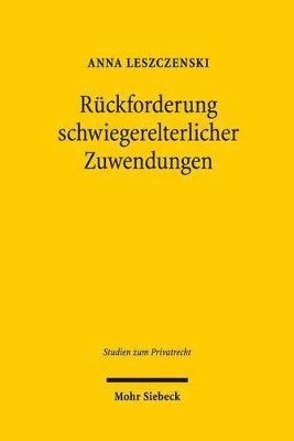 bokomslag Rckforderung schwiegerelterlicher Zuwendungen