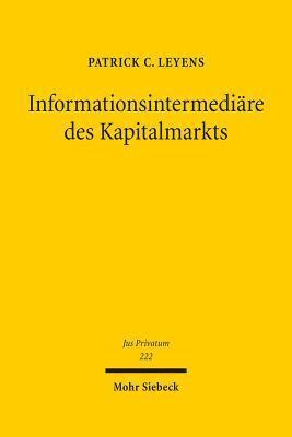 bokomslag Informationsintermedire des Kapitalmarkts