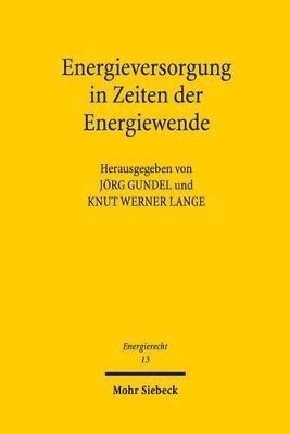 bokomslag Energieversorgung in Zeiten der Energiewende