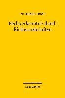 bokomslag Rechtserkenntnis durch Richtermehrheiten