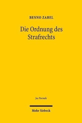 bokomslag Die Ordnung des Strafrechts