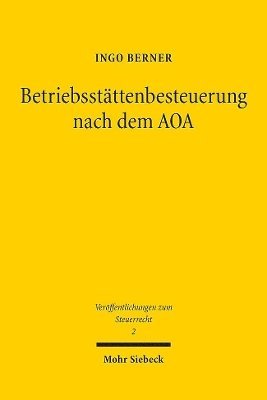 bokomslag Betriebsstttenbesteuerung nach dem AOA