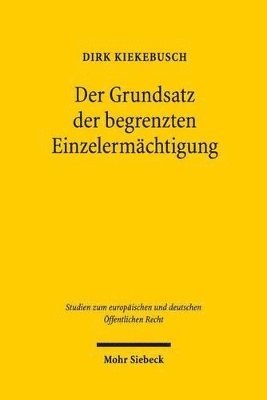 bokomslag Der Grundsatz der begrenzten Einzelermchtigung