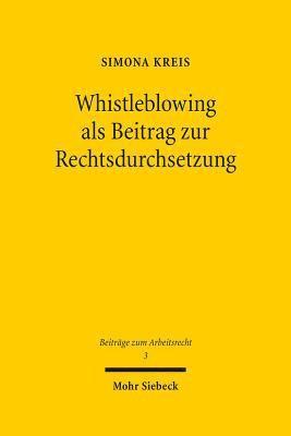 bokomslag Whistleblowing als Beitrag zur Rechtsdurchsetzung