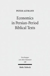 bokomslag Economics in Persian-Period Biblical Texts