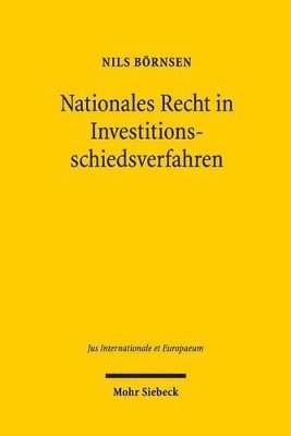 bokomslag Nationales Recht in Investitionsschiedsverfahren