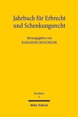 bokomslag Jahrbuch fr Erbrecht und Schenkungsrecht