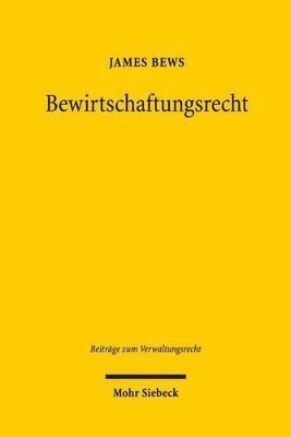 bokomslag Bewirtschaftungsrecht