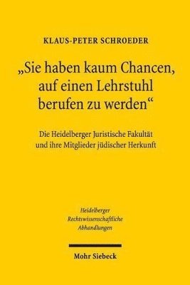 bokomslag &quot;Sie haben kaum Chancen, auf einen Lehrstuhl berufen zu werden&quot;