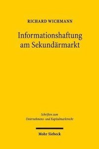 bokomslag Haftung am Sekundrmarkt fr fehlinformationsbedingte Anlegerschden