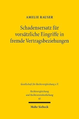 bokomslag Schadensersatz fr vorstzliche Eingriffe in fremde Vertragsbeziehungen