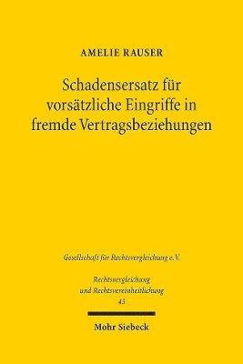 bokomslag Schadensersatz fr vorstzliche Eingriffe in fremde Vertragsbeziehungen