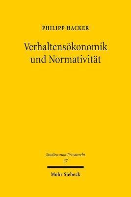 bokomslag Verhaltenskonomik und Normativitt