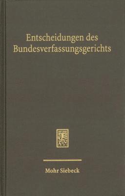 bokomslag Entscheidungen des Bundesverfassungsgerichts (BVerfGE)