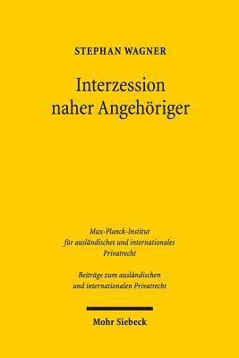 Stephan Wagner - Interzession naher Angehöriger, Inbunden