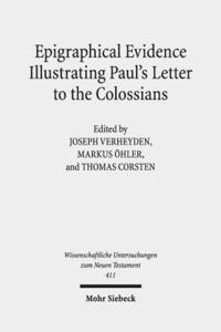 bokomslag Epigraphical Evidence Illustrating Paul's Letter to the Colossians