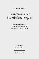 bokomslag Grundfragen der historischen Exegese