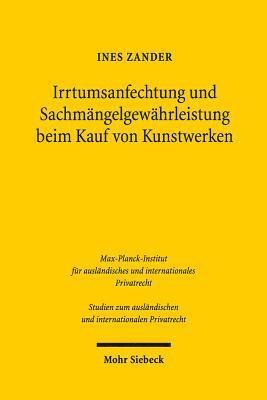 bokomslag Irrtumsanfechtung und Sachmngelgewhrleistung beim Kauf von Kunstwerken