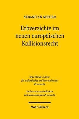 bokomslag Erbverzichte im neuen europischen Kollisionsrecht