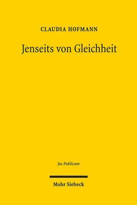 bokomslag Jenseits von Gleichheit