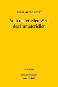 bokomslag Vom materiellen Wert des Immateriellen