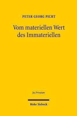 bokomslag Vom materiellen Wert des Immateriellen