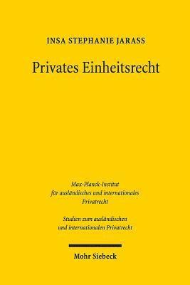 bokomslag Privates Einheitsrecht