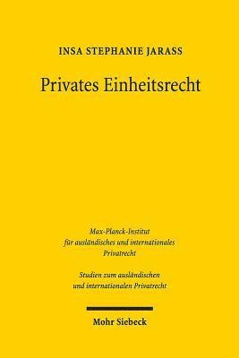 bokomslag Privates Einheitsrecht